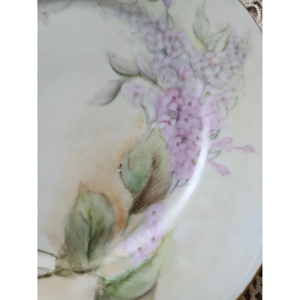 Antique Floral Porcelain Jaeger & Co Plate in 